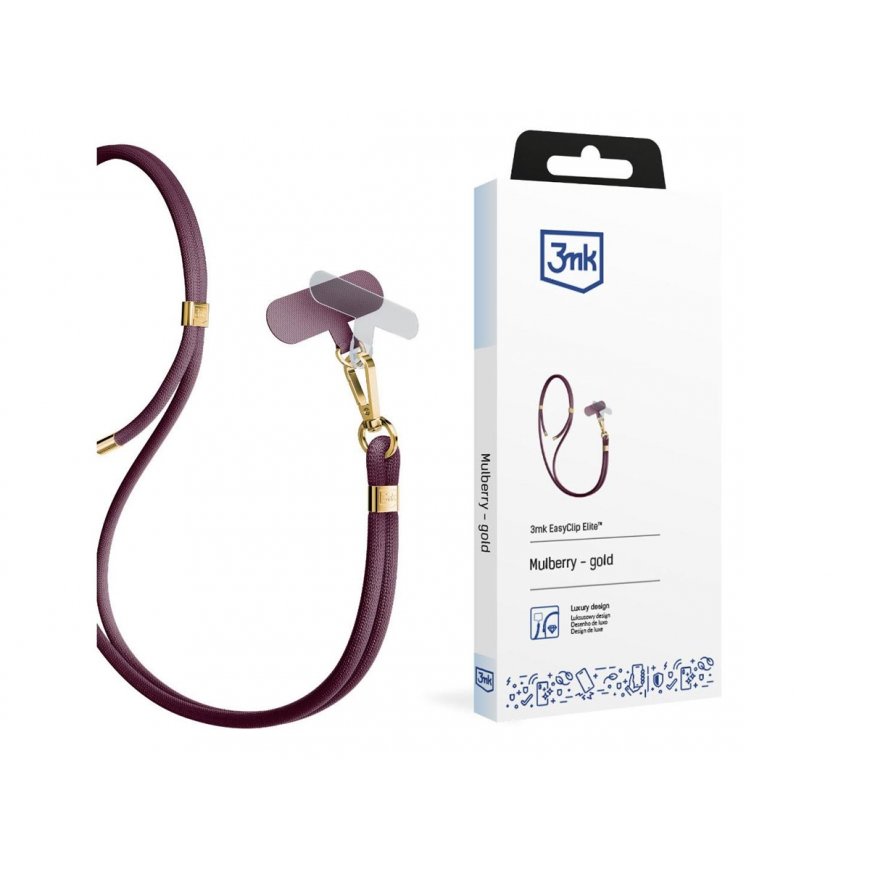 3MK EasyClip Elite Mulberry (gold) Smycz do telefonu – 2