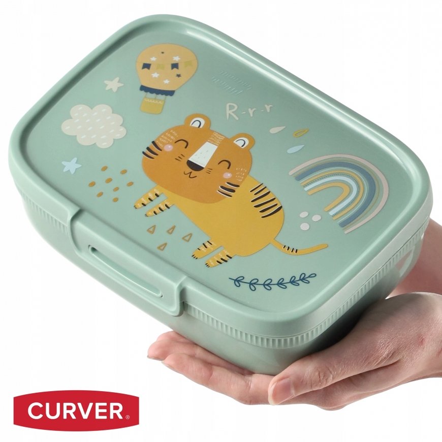 Snap Box 1,3L rectangular food storage container green