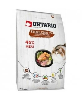 Dry cat food - Ontario Cat Sterilised 7+, 6.5 kg