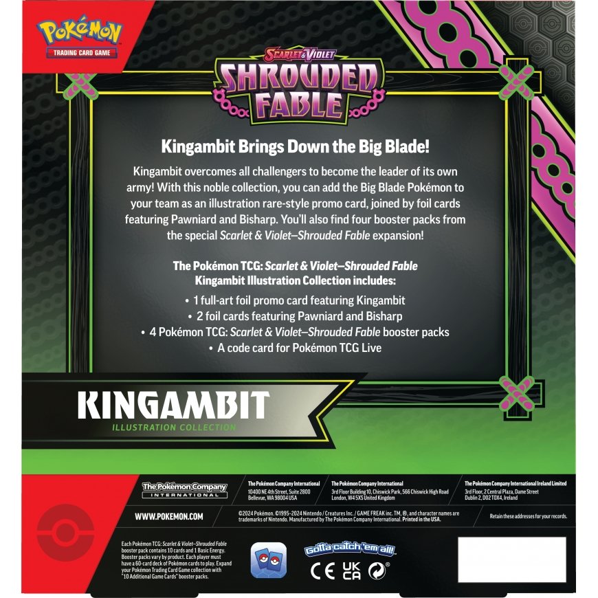 Pokemon TCG: Scarlet & Violet – Shrouded Fable Kingambit Special Illustration Rare Collection -keräilykorttisetti – 3