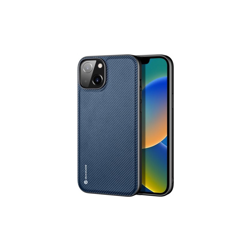 Dux Ducis Fino case cover nylon-covered iPhone 14 blue