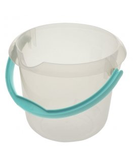 Bucket with spout 5L Mika Ø24x20cm transparent