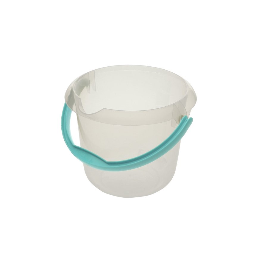 Bucket with spout 5L Mika Ø24x20cm transparent