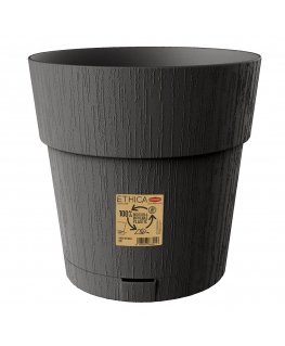 Flower pot with tray Ethica Ø30x29cm grey