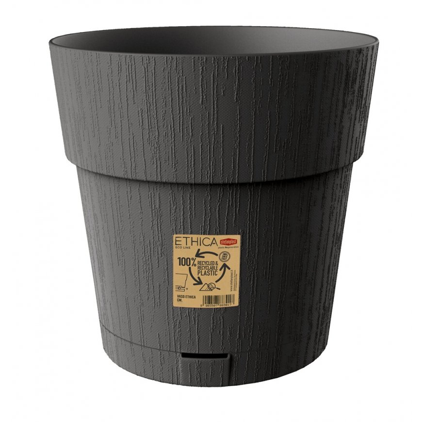 Flower pot with tray Ethica Ø30x29cm grey – 2