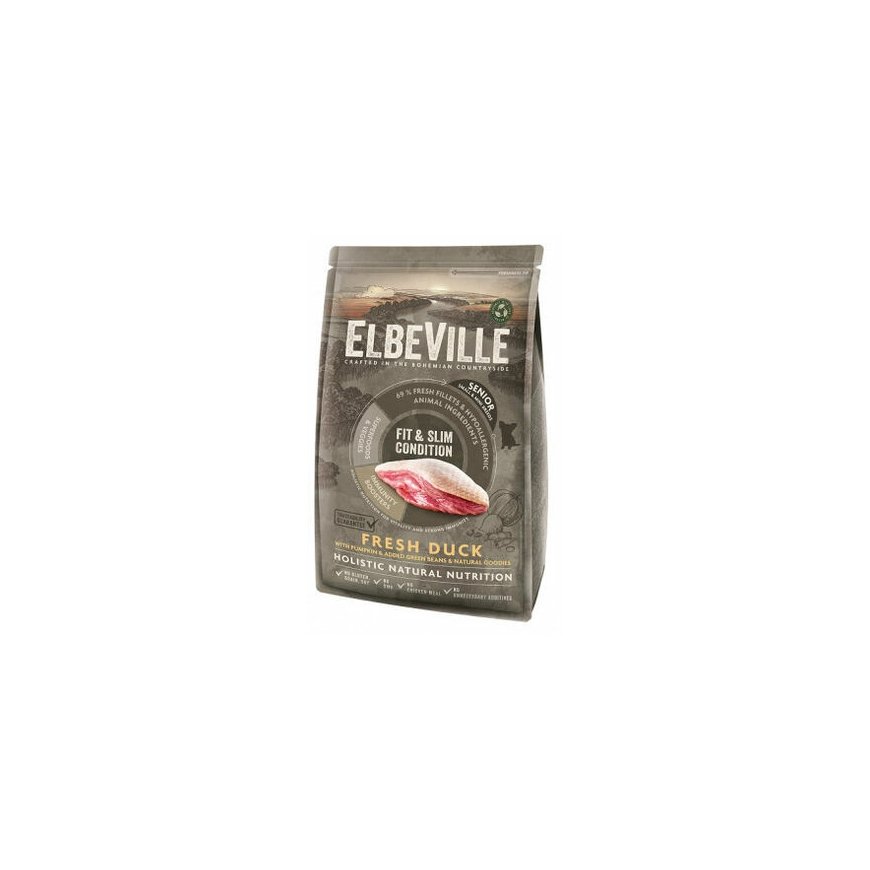 Dry food for dogs - ELBEVILLE Senior Mini Fresh Duck Fit and Sli