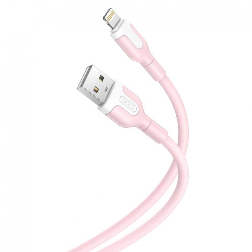XO cable NB212 USB - Lightning 1,0 m 2,1A pink – 2
