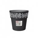 Flower pot with tray Gaia Ø25x25cm black Flower pot with tray Gaia Ø25x25cm black