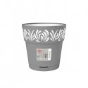 Flower pot with tray Gaia Ø25x25cm black Flower pot with tray Gaia Ø25x25cm black