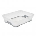 Mini basket A5 with non-slip Jonas 26,5x20x7cm transparent|grey Mini basket A5 with non-slip Jonas 26,5x20x7cm transparent|grey
