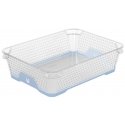 Mini basket A5 with non-slip Jonas 26,5x20x7cm transparent|grey Mini basket A5 with non-slip Jonas 26,5x20x7cm transparent|grey