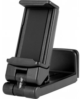 DELTACO portable travel stand with holder for mobile phones, black