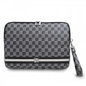 DKNY PU Leather Checkered Pattern and Stripe Laptop Sleeve 13|14