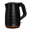 Adler AD 1277 B elektriskās tējkanna 1,7 L 2200 W Melns