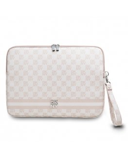 DKNY PU Leather Checkered Pattern and Stripe Laptop Sleeve 13|14