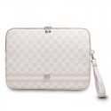 DKNY PU Leather Checkered Pattern and Stripe Laptop Sleeve 13|14
