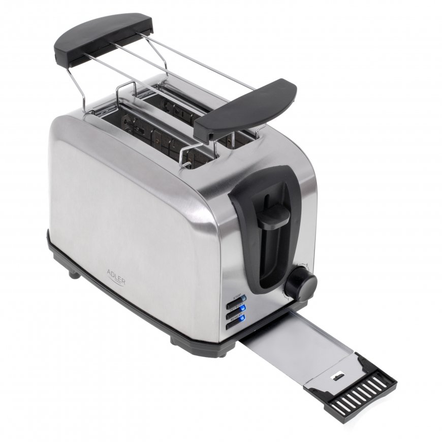 Adler AD 3222 tosteris 7 2 šķēle (-s) 1000 W Sudrabs – 3