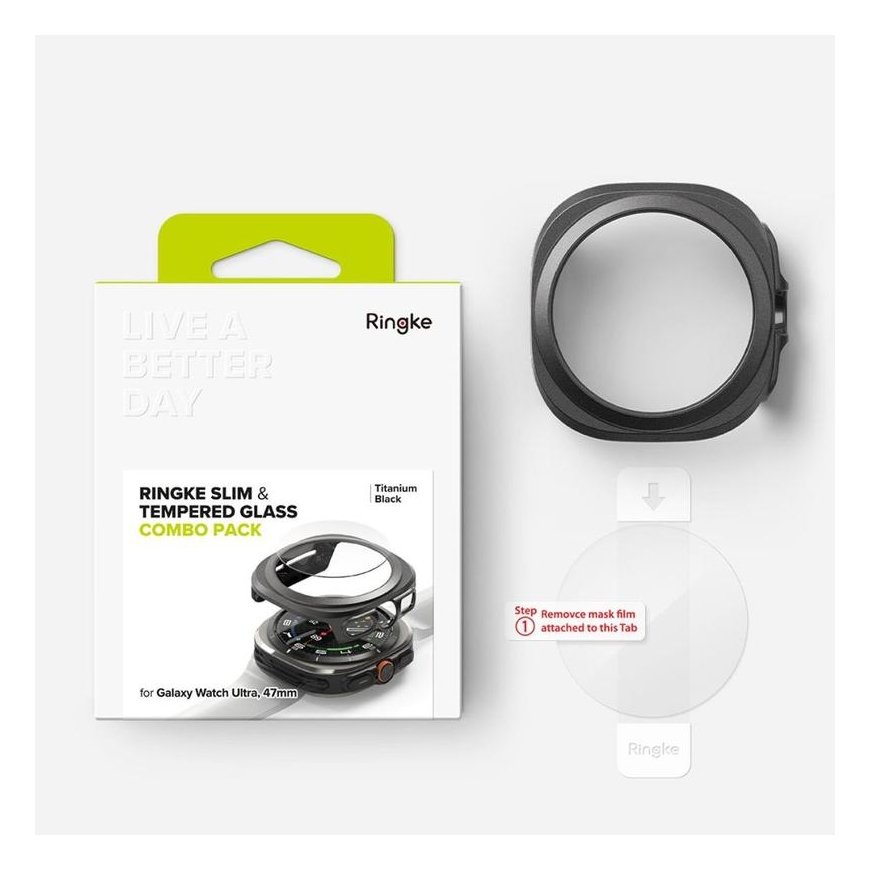 RINGKE SLIM & TEMPERED GLASS GALAXY WATCH ULTRA (47 MM) TITANIUM