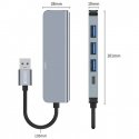 HUB Tech-Protect V0 5in1 USB-A - USB-A 3.0 | 3x USB-A 2.0 | USB- HUB Tech-Protect V0 5in1 USB-A - USB-A 3.0 | 3x USB-A 2.0 | USB-