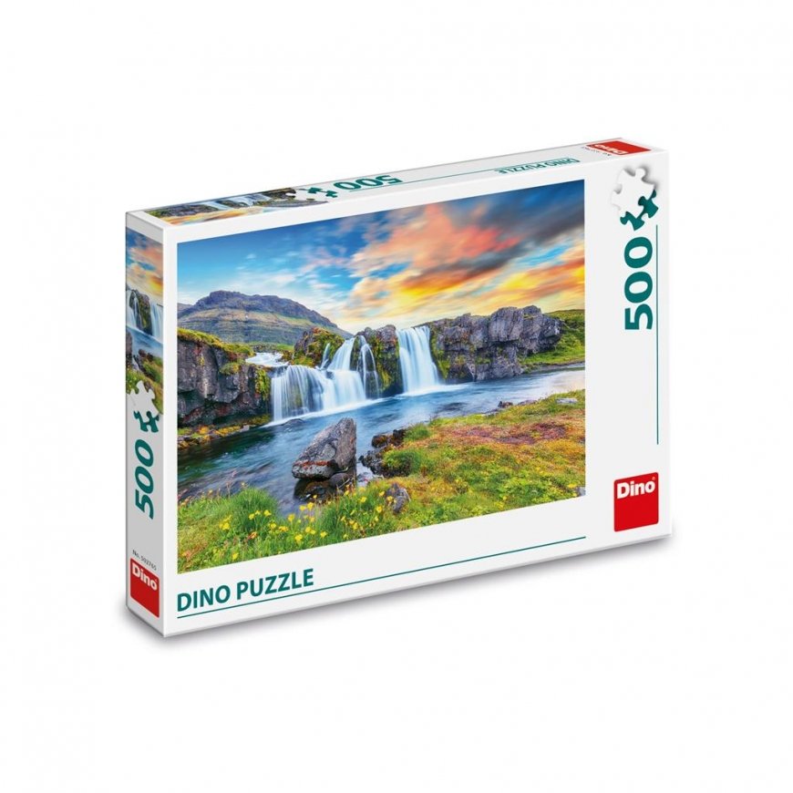 Dino puzzle 500 pieces Icelandic waterfalls