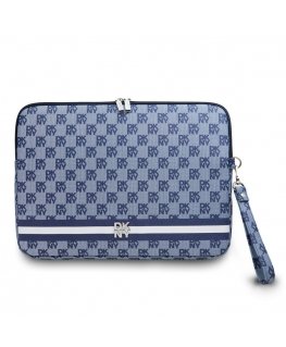 DKNY PU Leather Checkered Pattern and Stripe Laptop Sleeve 13|14
