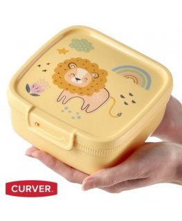 Food storage container square 0,9L Snap Box yellow
