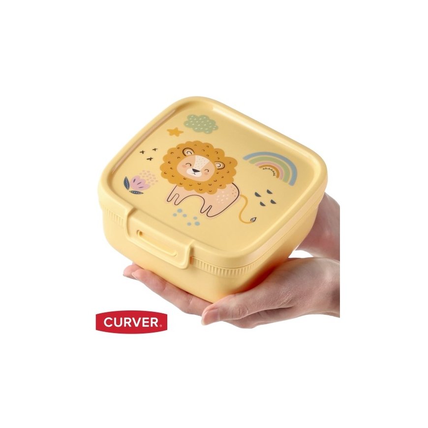 Food storage container square 0,9L Snap Box yellow