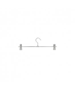 Clothes hanger metal with silicone clips 35cm