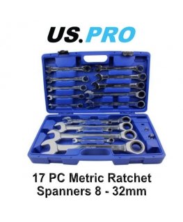 Combination wrenches 8-32 mm, set of 17