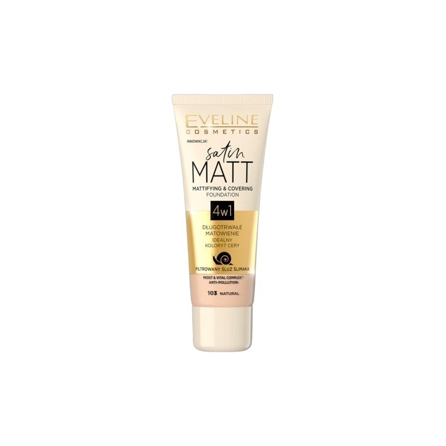Eveline Satin Matt Mattifying & Covering Foundation 4in1 mattify