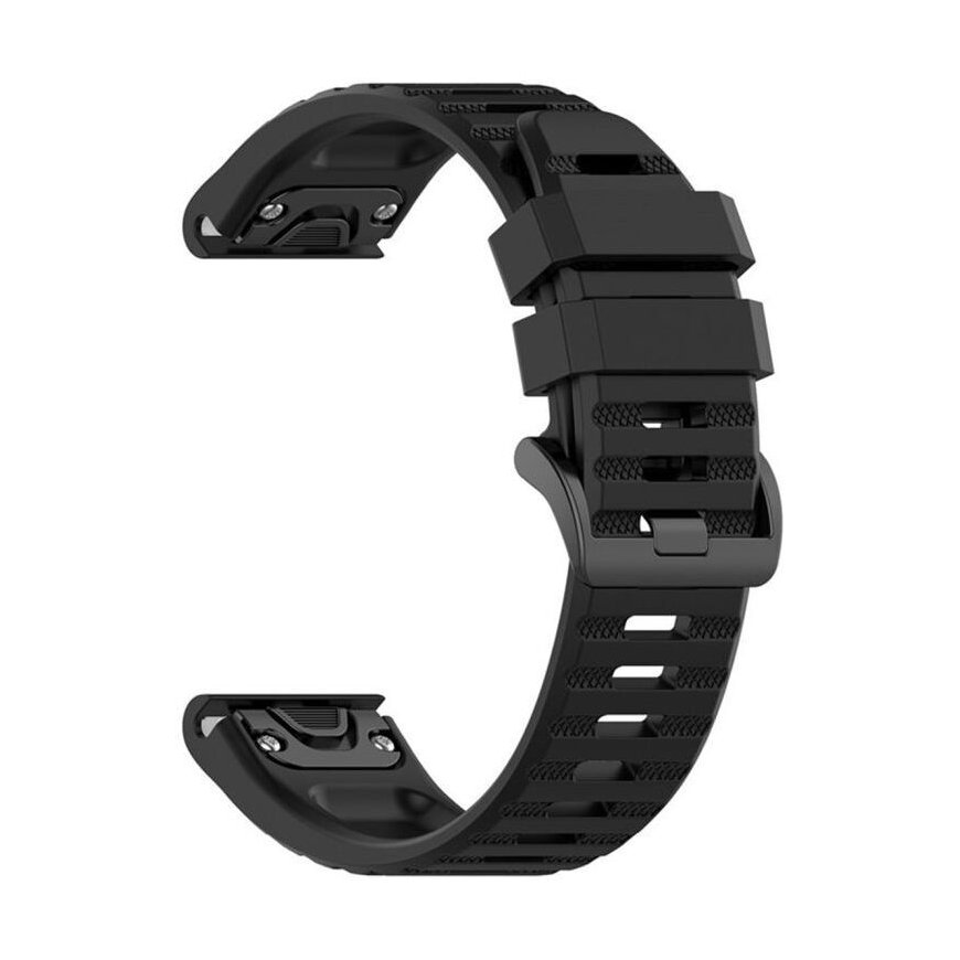 Fixed QuickFit silikoniranneke, 26 mm, musta – 2