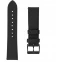Fixed smartwatch leather strap, 22 mm, black Fixed smartwatch leather strap, 22 mm, black