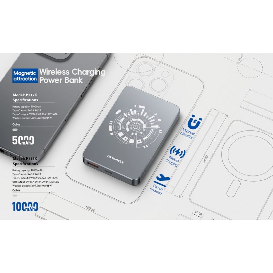 Awei MagSafe P112K Wireless Power Bank