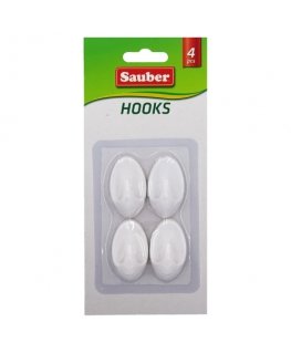 Hooks 4gb 2,3x4cm oval white