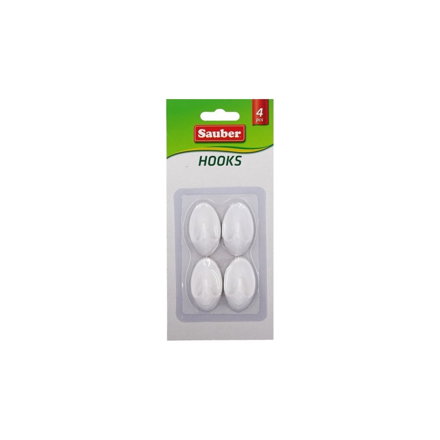 Hooks 4gb 2,3x4cm oval white