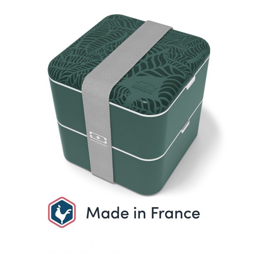 Monbento Bento Square Graphic Jungle zielony – 2