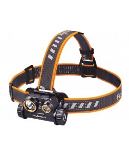 Fenix HM65R taskulamppu musta, Oranssi Taskulamppu otsanauhalla