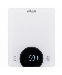 Adler AD 3173W keittiövaaka Valkoinen Kiinteä Suorakulmio Sähkökeittiövaaka