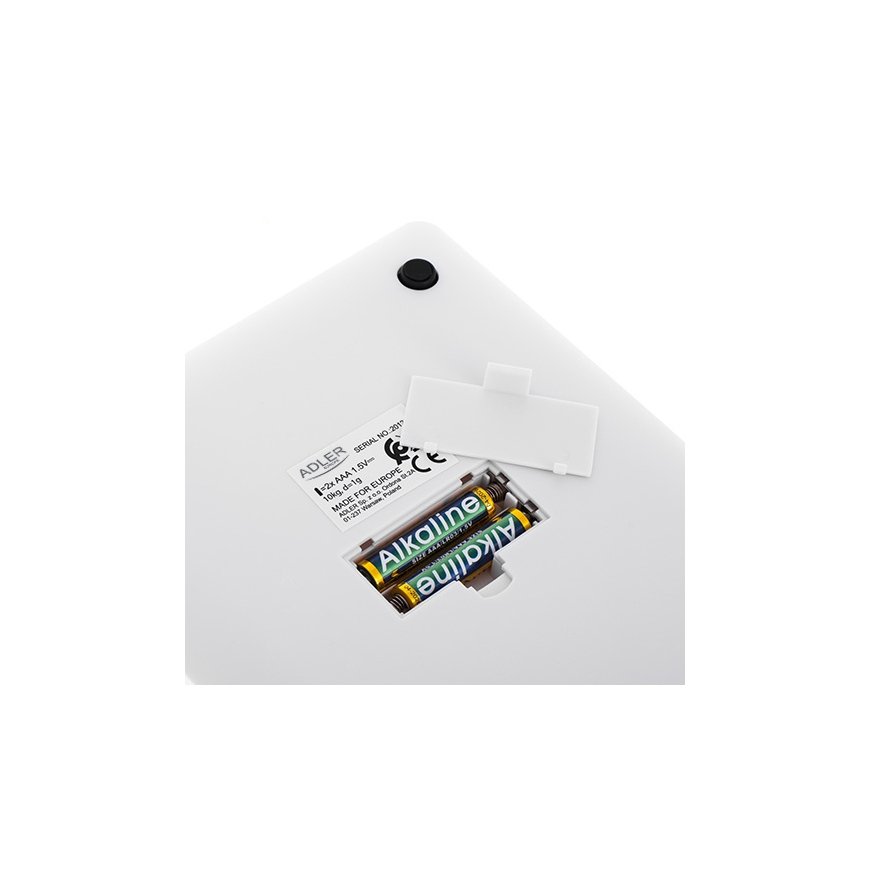 Adler AD 3173W virtuves svari Balts Iebūvēts Taisnstūris Elektroniskie virtuves svari – 4
