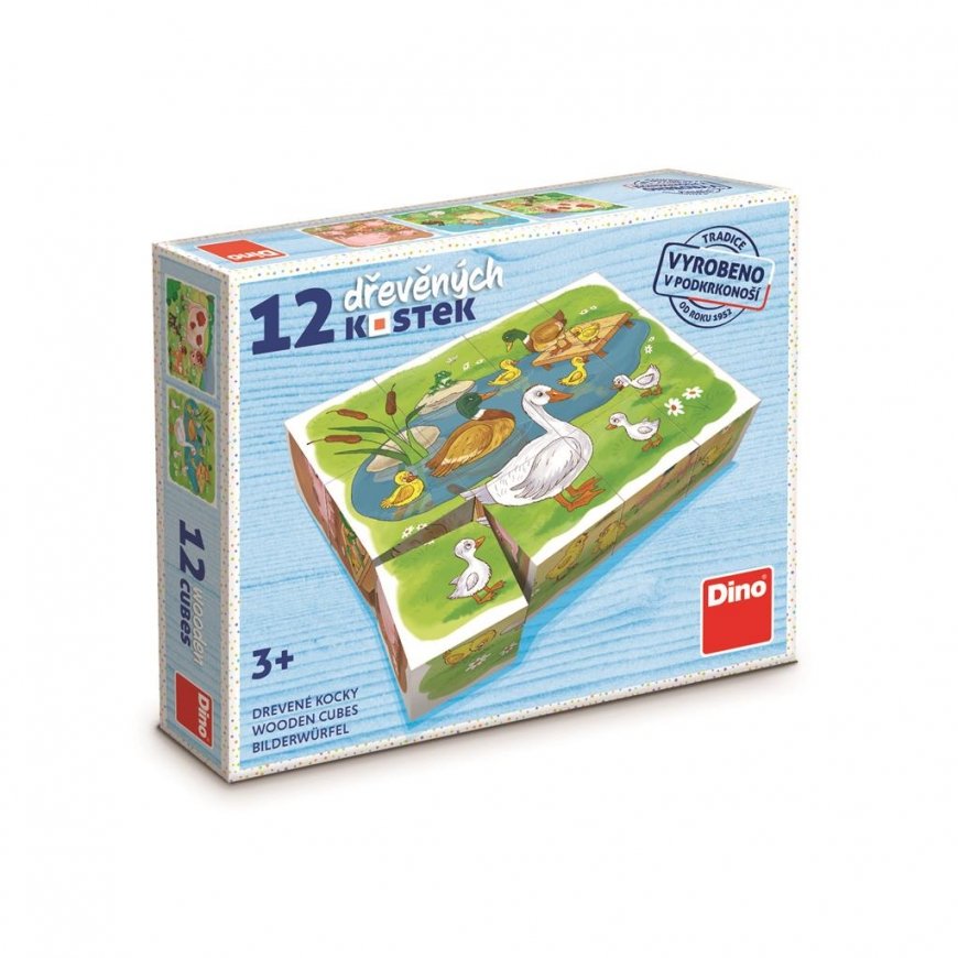 Dino block puzzle made of wood