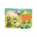 Dino block puzzle made of wood 12 pcs. Farm animals