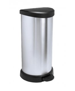 Curver Deco Bins 3253922150002 Круглый Черный, Серебристый