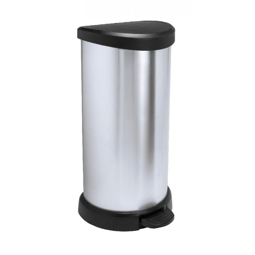 Curver Deco Bins 3253922150002 Круглый Черный, Серебристый