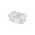 Food storage container rectangular with divider 1.8L Snap Box tr Food storage container rectangular with divider 1.8L Snap Box tr