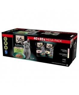 SHEBA Kitten valik maitseaineid kastmes - kassi märgtoit - 40x85 g