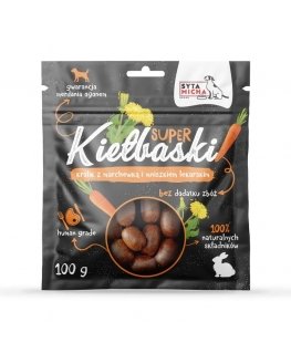 SYTA MICHA Suurepärased vorstid küüliku, porgandi ja võilillega - koeramaius - 100g