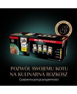 SHEBA delikatess Drobiowe Smaki w galaretce - mokra karma dla kota - 40x85 g