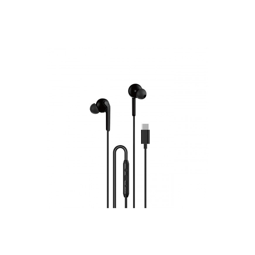 Dudao X3C+ wired USB-C in-ear headphones 1.2m - black