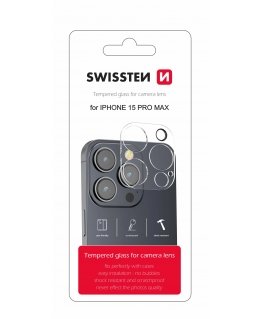 Swissten Tempered Glass For Camera Lens For Apple iPhone 15 Pro Max