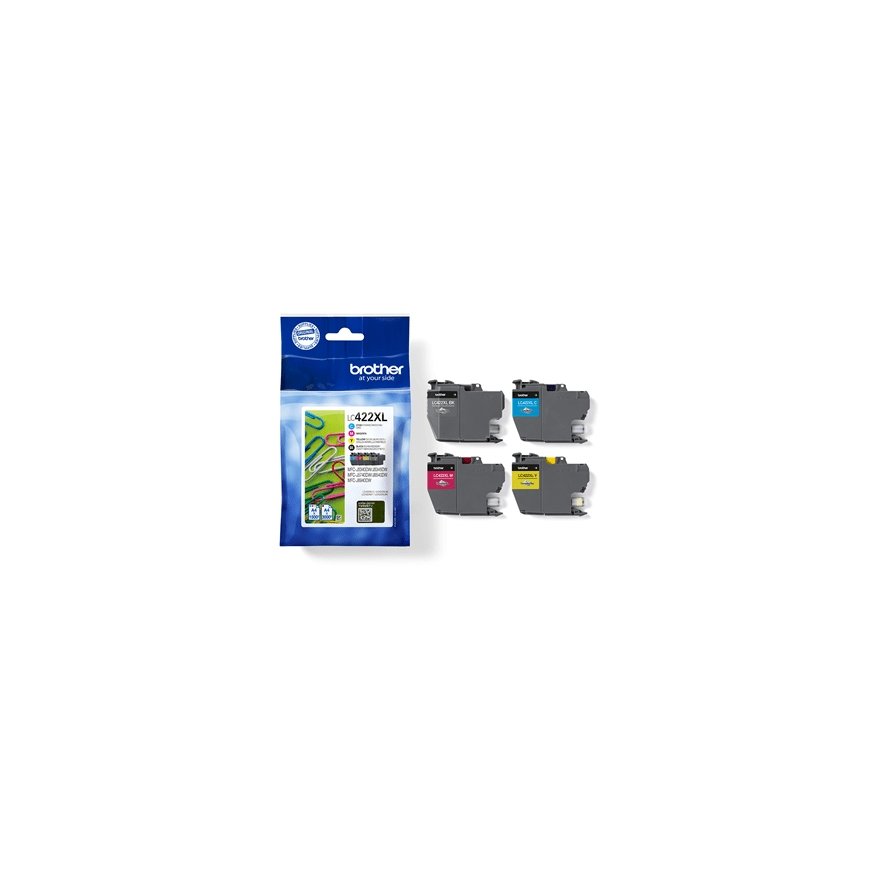 Brother LC422XLVALDR tindikassett 4 tk Originaal Must, Tsüaan, Magenta, Kollane – 3
